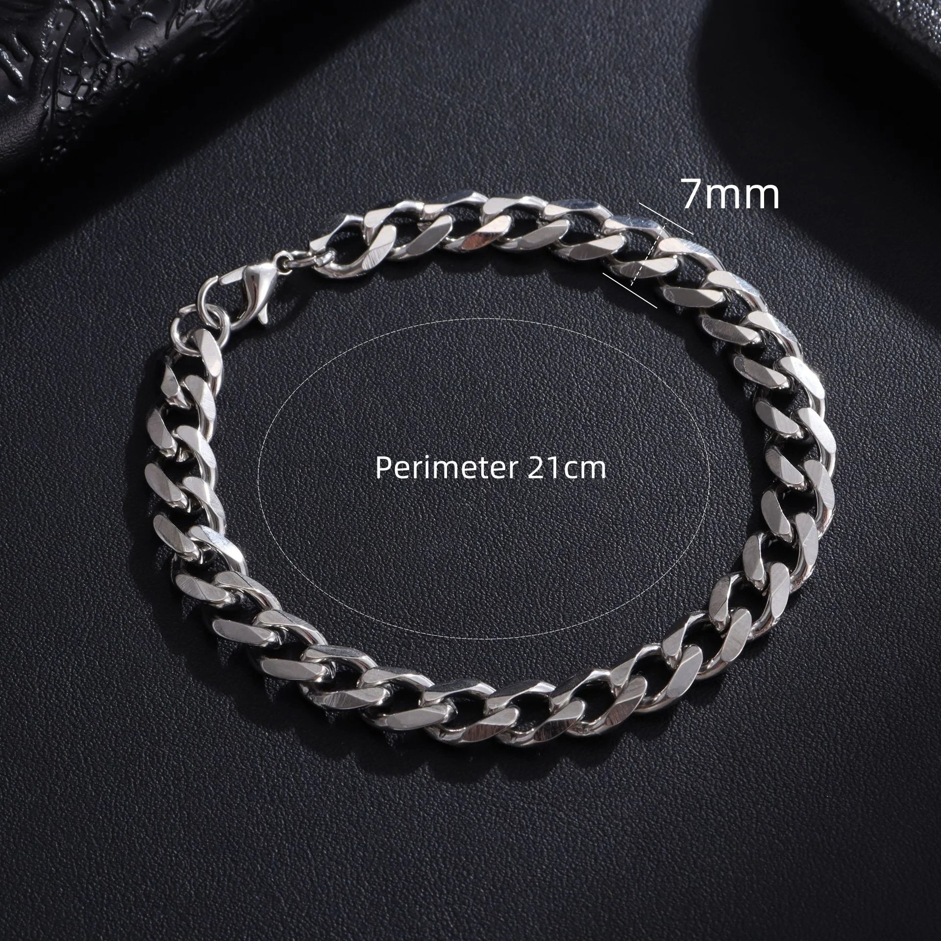 Classic Stainless Steel Cuban Chain – Unisex Bracelet Gift