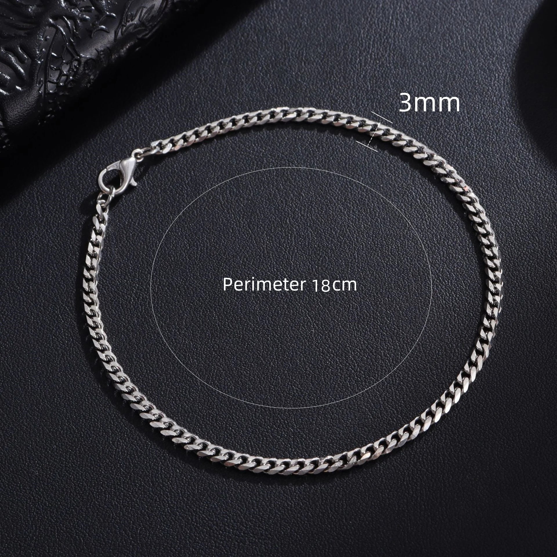 Classic Stainless Steel Cuban Chain – Unisex Bracelet Gift