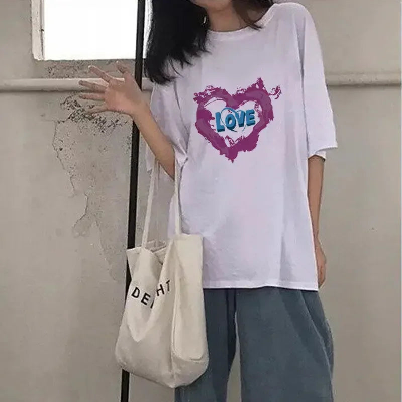 Retro Anime T-Shirt – Women’s Y2K Streetwear Top